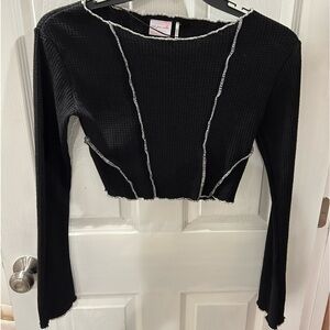 Urban Outfitters, out from under. Women’s medium, black, long sleeve crop top.